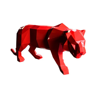 Grand tigre en métal – Sculpture style origami low poly