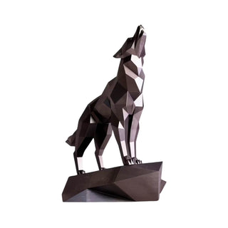 Loup en métal, sculpture d'art métallique fabriquée par Cyril Maire