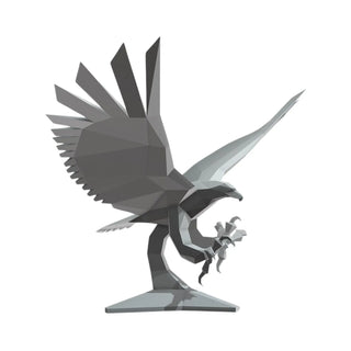 Aigle en métal, sculpture d'art métallique fabriquée par Cyril Maire