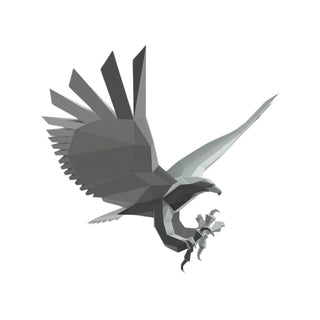 Aigle en métal, sculpture d'art métallique fabriquée par Cyril Maire