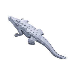 Alligator, crocodile en métal, sculpture d'art d'un alligator, crocodile métallique fabriquée par Cyril Maire