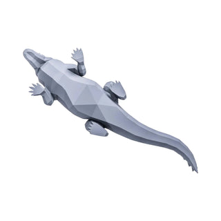 Alligator, crocodile en métal, sculpture d'art d'un alligator, crocodile métallique fabriquée par Cyril Maire