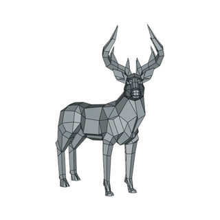 Cerf en métal, sculpture d'art métallique fabriquée par Cyril Maire