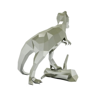 T-rex en acier, sculpture d'art métallique artisanale d'un t-rex fabriquée par Cyril Maire