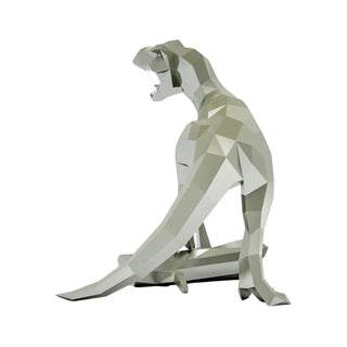 T-rex en acier, sculpture d'art métallique artisanale d'un t-rex fabriquée par Cyril Maire