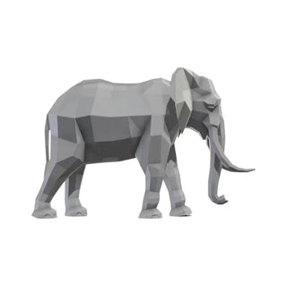 Statue d'un éléphant grande taille - Sculpture d'un éléphant en métal idéal pour l'extérieur