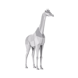 Statue d'une girafe XXL, sculpture d'une girafe en métal pour l'extérieur