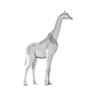 Statue d'une girafe XXL, sculpture d'une girafe en métal pour l'extérieur