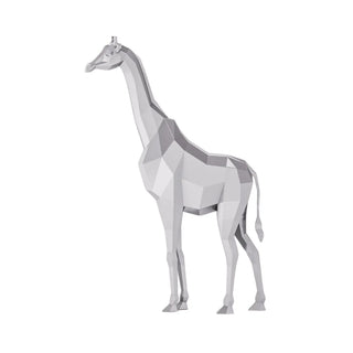 Statue d'une girafe XXL, sculpture d'une girafe en métal pour l'extérieur