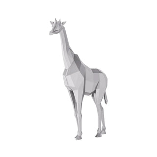 Statue d'une girafe XXL, sculpture d'une girafe en métal pour l'extérieur