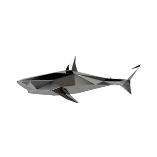 Requin en acier, sculpture d'art métallique artisanale d'un requin fabriqué par l'artiste Cyril Maire