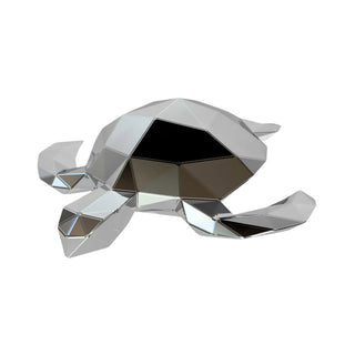 Sculpture, statue d'une tortue en métal