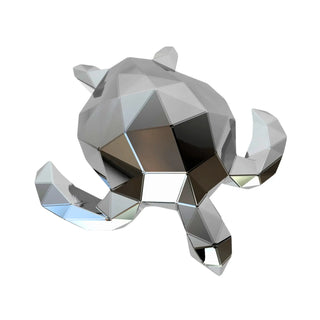 Sculpture, statue d'une tortue en métal