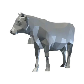 Sculpture d'une vache en métal - Statue d'une vache idéale pour l'extérieur