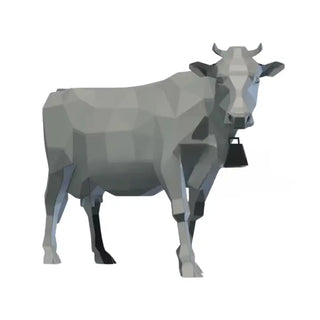 Sculpture d'une vache en métal - Statue d'une vache idéale pour l'extérieur