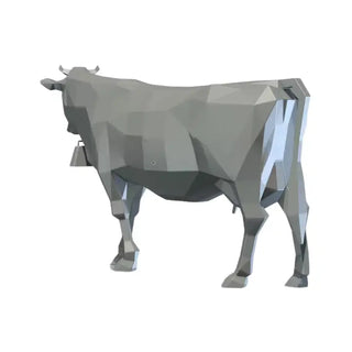 Sculpture d'une vache en métal - Statue d'une vache idéale pour l'extérieur