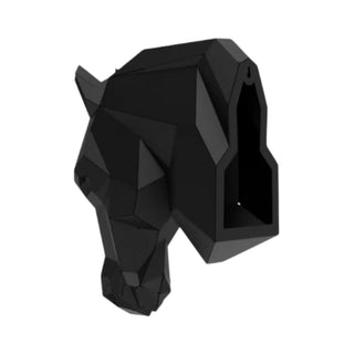 Sculpture d'une tête de cheval en métal