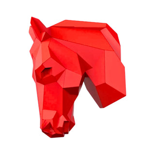 Tête de cheval en métal, sculpture d'art métallique fabriquée par Cyril Maire