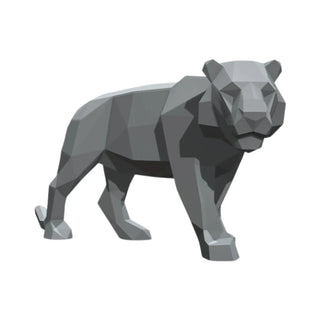 Grand tigre en métal – Sculpture style origami low poly